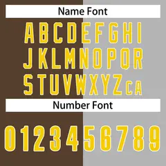 Brown Yellow-White Split Fashion Basketball Jersey 6
