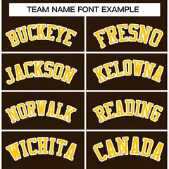 Brown Yellow-White Varsity Full-Snap Letterman Jacket 5