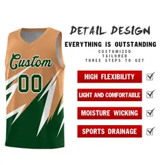 Buckskin Brown Abstract Mountain Pattern Basketball Jersey 2