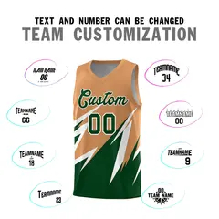 Buckskin Brown Abstract Mountain Pattern Basketball Jersey 3
