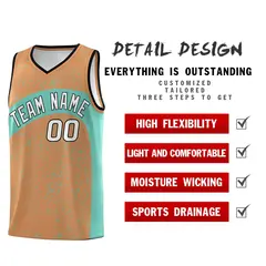 Buckskin Brown Bright Green Irregular Dot Graffiti Basketball Jersey 2