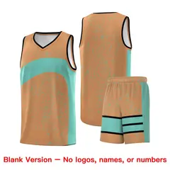 Buckskin Brown Bright Green Irregular Dot Graffiti Basketball Jersey 7