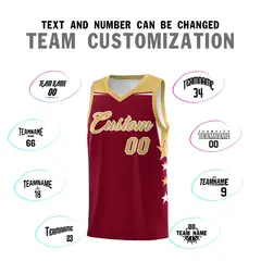 Buckskin Brown Green Two Tone Side Star Color Block Basketball Jersey 4