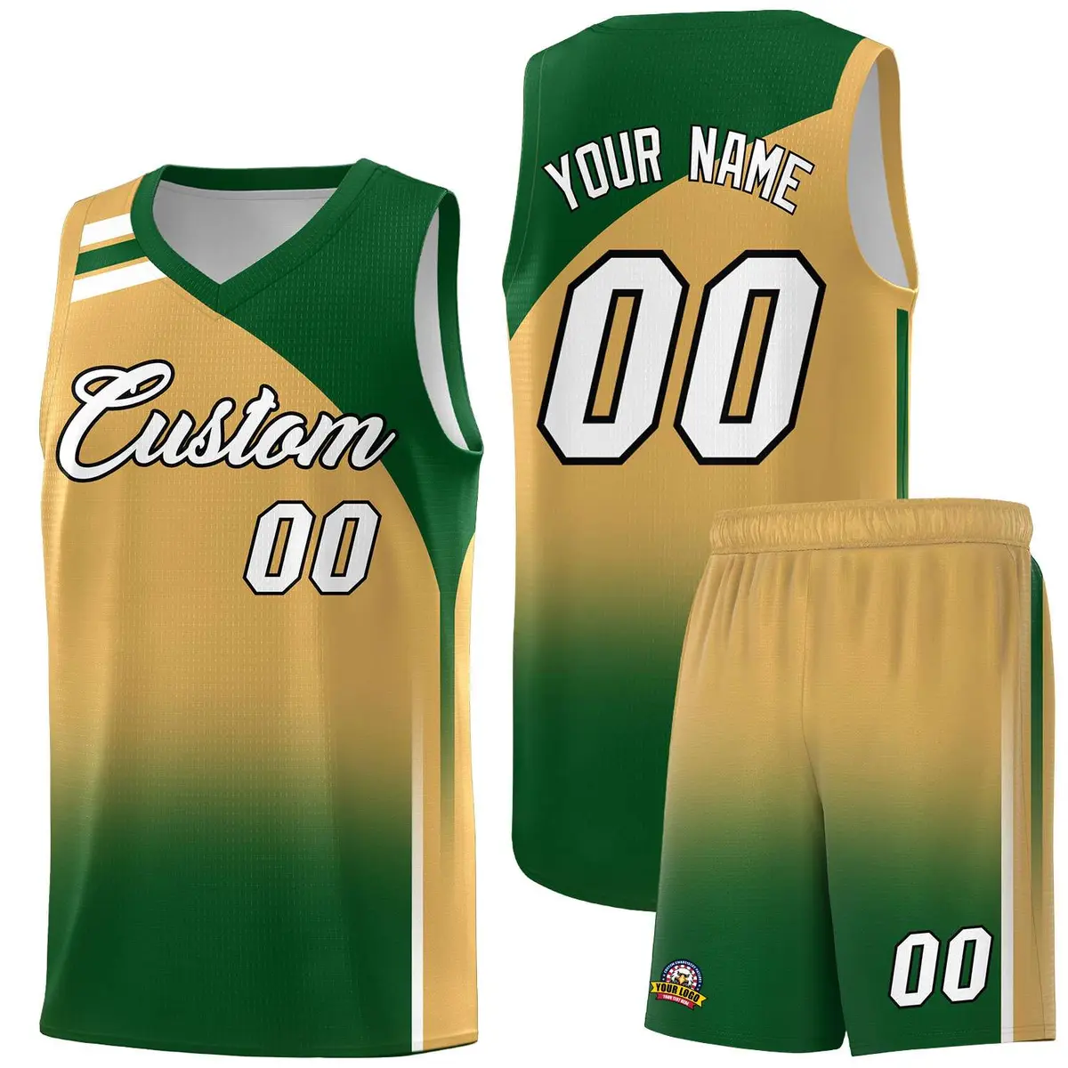 Buckskin Brown Teal Gradient Basketball Jersey