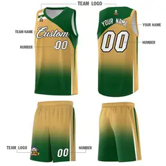 Buckskin Brown Teal Gradient Basketball Jersey 5