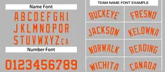 Bull Classic Sets Gray Orange Basketball Jersey 4