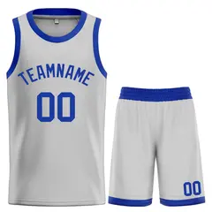 Bull Classic Sets Gray Royal Basketball Jersey