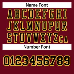 Burgundy Black-Gold Classic Authentic Football Jersey 4