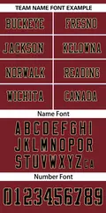 Burgundy Black-Khaki Classic Mesh Authentic Football Jersey 3