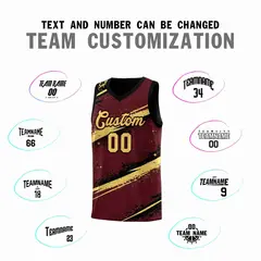 Burgundy Black Khaki Reversible Basketball Jersey Stellar Strike 2