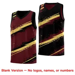 Burgundy Black Khaki Reversible Basketball Jersey Stellar Strike 7
