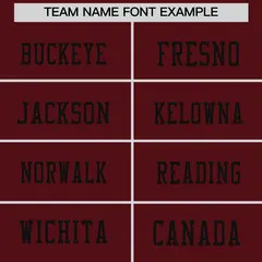 Burgundy Black Sequin Lettering Breathable Football Jersey 3