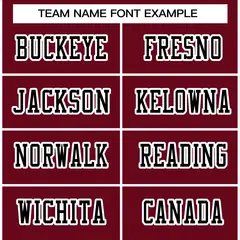 Burgundy Black-White Classic Style Authentic Football Jersey 3