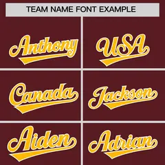 Burgundy Classic Style Authentic Baseball Jersey 3