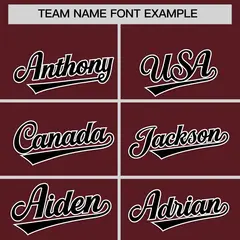 Burgundy Classic Style Authentic Baseball Jersey 3
