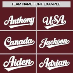 Burgundy Classic Style Authentic Baseball Jersey 3