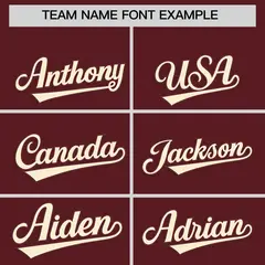 Burgundy Classic Style Authentic Baseball Jersey 3