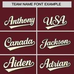 Burgundy Classic Style Authentic Baseball Jersey 3
