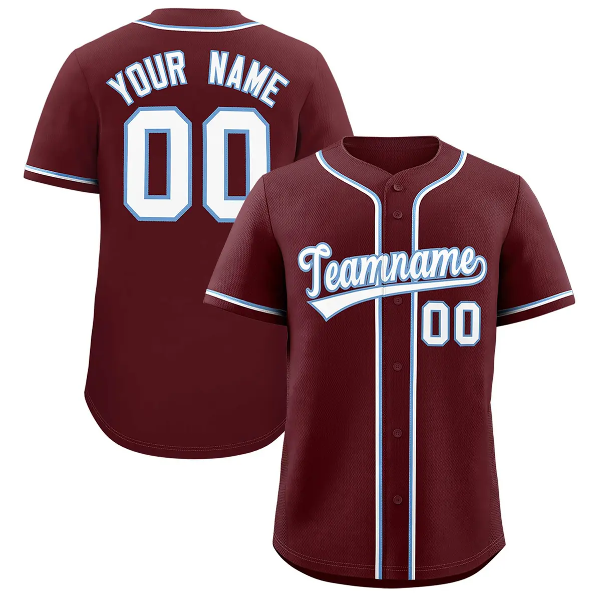 Burgundy Classic Style Authentic Baseball Jersey