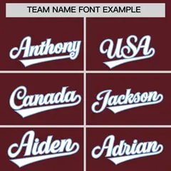 Burgundy Classic Style Authentic Baseball Jersey 3