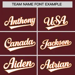 Burgundy Classic Style Authentic Baseball Jersey 3