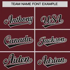 Burgundy Cream Raglan Sleeves Authentic Baseball Jersey 3