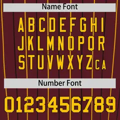Burgundy Gold and Black Bi-Color Stripes Baseball Jersey 4