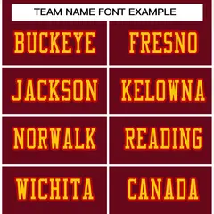 Burgundy Gold-Red Classic Style Authentic Football Jersey 3