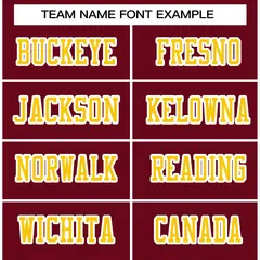 Burgundy Gold-White Classic Style Authentic Football Jersey 3