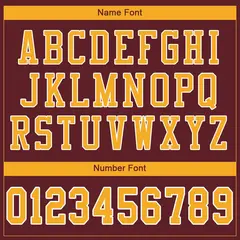 Burgundy Gold-White Classic Style Mesh Football Jersey 3