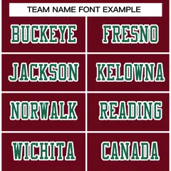 Burgundy Kelly Green-White Football Jersey 3