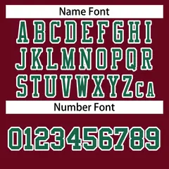 Burgundy Kelly Green-White Football Jersey 4