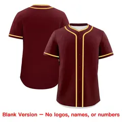 Burgundy Khaki Father's Day Classic Baseball Jersey 7