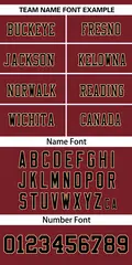 Burgundy Khaki Insert Color Mesh Authentic Football Jersey 3