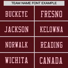 Burgundy Light Pink Sequin Lettering Football Jersey 3