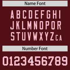 Burgundy Light Pink Sequin Lettering Football Jersey 4