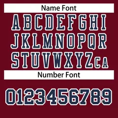 Burgundy Navy-White Classic Style Authentic Football Jersey 4