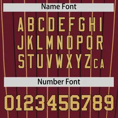Burgundy Old Gold and Black Bi-Color Stripes Baseball Jersey 4