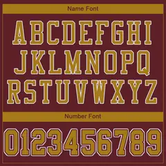 Burgundy Old Gold-White Classic Mesh Football Jersey 3