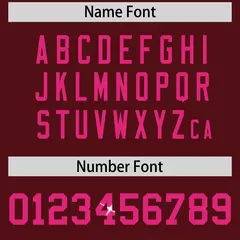Burgundy Pink Sequin Lettering Football Jersey 4