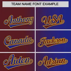 Burgundy Royal Two Tone Gradient Fashion Baseball Jersey 3