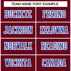 Burgundy Royal-White Classic Style Authentic Football Jersey 3