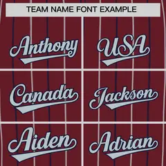 Burgundy Silver and Black Bi-Color Stripes Baseball Jersey 3