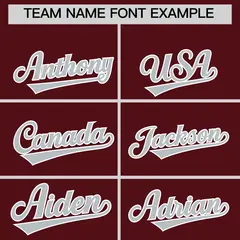 Burgundy Silver Side Camo Baseball Jersey 3