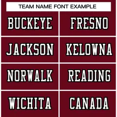 Burgundy White-Black Classic Authentic Football Jersey 3