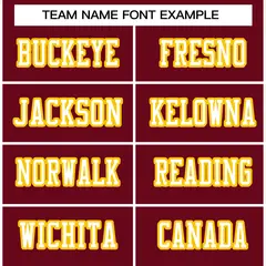 Burgundy White-Gold Classic Authentic Football Jersey 3