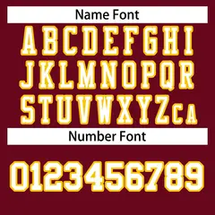 Burgundy White-Gold Classic Authentic Football Jersey 4