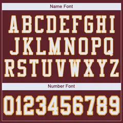 Burgundy White-Gold Classic Mesh Authentic Football Jersey 5