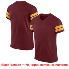Burgundy White-Gold Classic Mesh Authentic Football Jersey 6