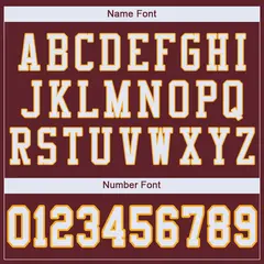 Burgundy White-Gold Classic Mesh Authentic Football Jersey 3
